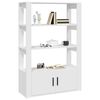 vidaXL Aparador de madera contrachapada blanco 80x30x119,5 cm