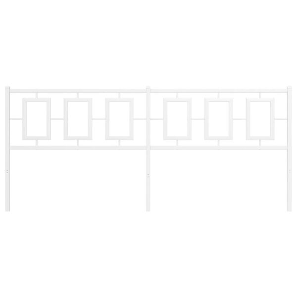 vidaXL Cabecero de repuesto de metal blanco 200 cm