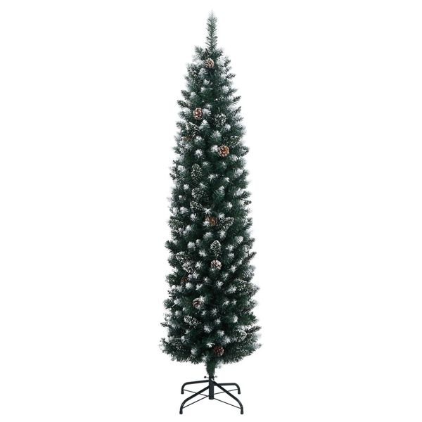 vidaXL &Aacute;rbol de Navidad artificial estrecho 150 LEDs 150 cm