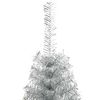 vidaXL Árbol de Navidad Artificial Preiluminado Plateado 240 cm PET