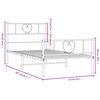 vidaXL Estructura cama sin colch&oacute;n con estribo metal blanco 107x203 cm