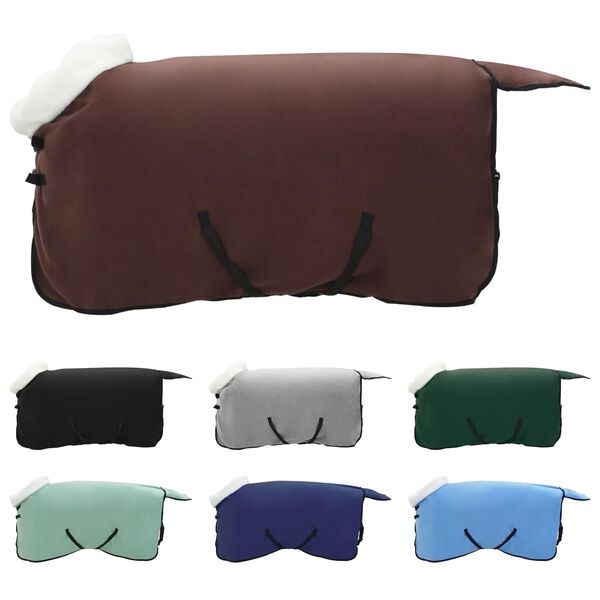 vidaXL Manta para Caballo Marr&oacute;n Oscuro Completo 75 cm Forro polar