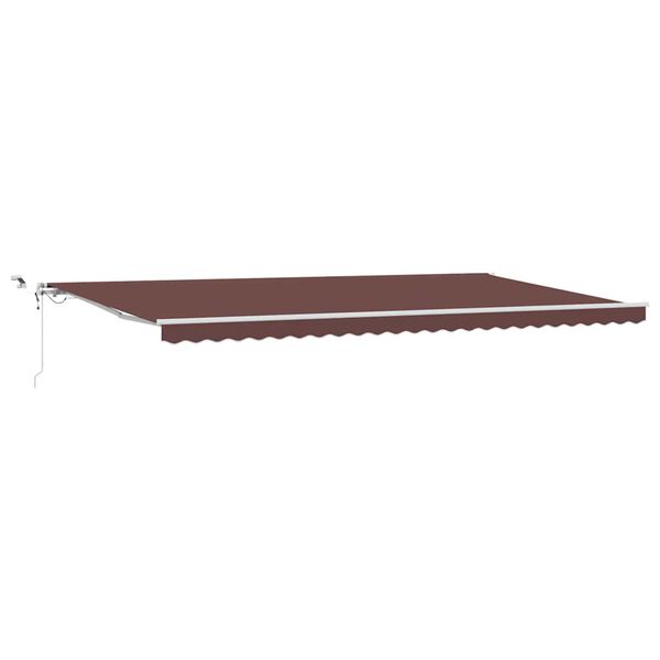 vidaXL Toldo retr&aacute;ctil autom&aacute;tico con luces LED marr&oacute;n 600x300 cm