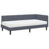 vidaXL Estructura de Cama Esquina con Colch&oacute;n 2 pcs Gris Terciopelo