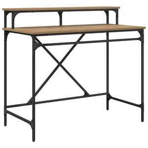 vidaXL Escritorio Roble artesanal 100 x 50 x 90 cm