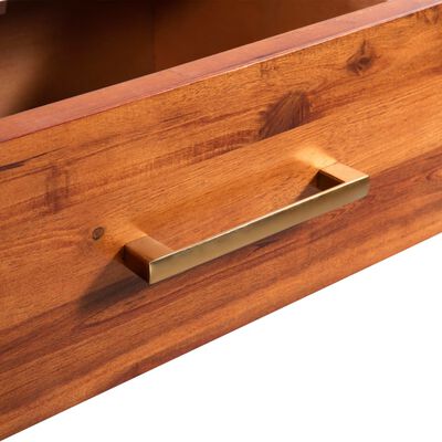 vidaXL Mesa consola de madera maciza de acacia 70x30x75 cm