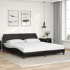 vidaXL Estructura de cama Dover cuero sint&eacute;tico negro 180x200 cm