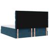 vidaXL Cama otomana con colchones y luces LED azul oscuro 200x200 cm