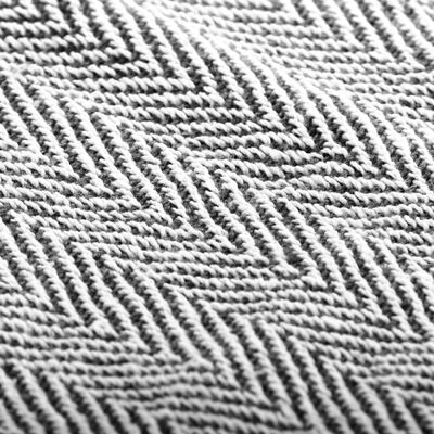 vidaXL Manta en espiguilla de algodón azul marino 160x210 cm