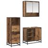 vidaXL Juego de muebles de ba&ntilde;o con caj&oacute;n 3 pcs Madera Vieja