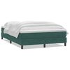 vidaXL Cama box spring con colchón terciopelo verde oscuro 140x210 cm