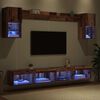 vidaXL Unidades de TV de Pared con LED con LED 6 pcs Madera vieja