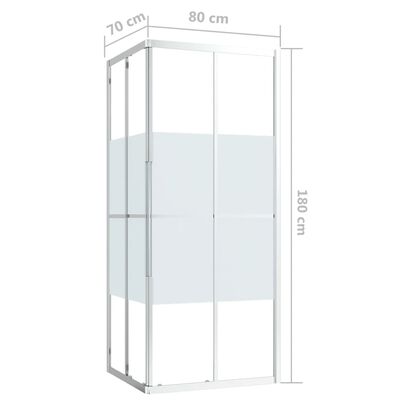 vidaXL Cabina de ducha ESG 80x70x180 cm