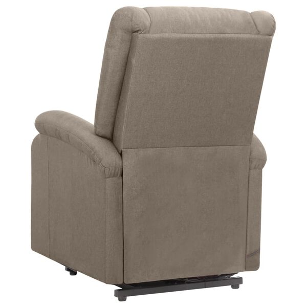 vidaXL Sill&oacute;n elevable tela gris taupe