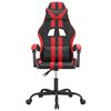 vidaXL Silla gaming cuero sint&eacute;tico negro y rojo