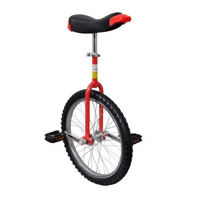 visaXL Monociclo rojo ajustable 50,8 cm