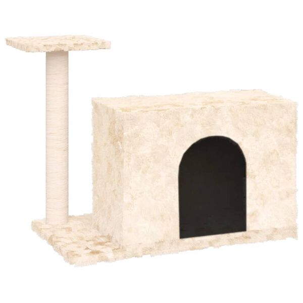 vidaXL Rascador para gatos con postes de sisal color crema 51 cm