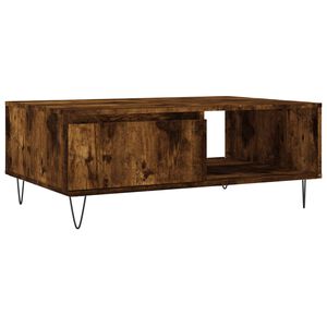 vidaXL Mesa de centro madera de ingenier&iacute;a roble ahumado 90x60x35 cm