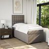vidaXL Cama box spring con colch&oacute;n tela gris taupe 80x200 cm