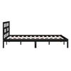 vidaXL Estructura de cama de madera maciza de pino negro 140x190 cm