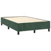 vidaXL Cama box spring con colch&oacute;n terciopelo verde oscuro 120x200 cm
