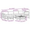 vidaXL Set muebles jard&iacute;n 7 pzas con cojines madera maciza pino blanco