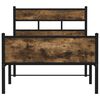 vidaXL Estructura de cama sin colch&oacute;n madera roble ahumado 90x200 cm