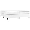 vidaXL Cama box spring con colch&oacute;n cuero sint&eacute;tico blanco 200x200 cm