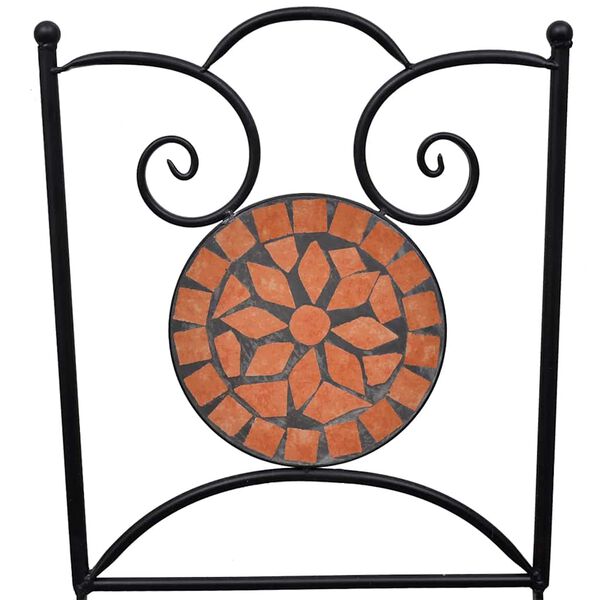 vidaXL Sillas de jard&iacute;n bistr&oacute; plegables 2 unidades cer&aacute;mica terracota