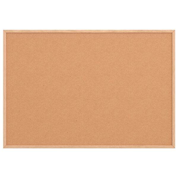 vidaXL Tablero de corcho con marco de madera de pino macizo 80x55 cm