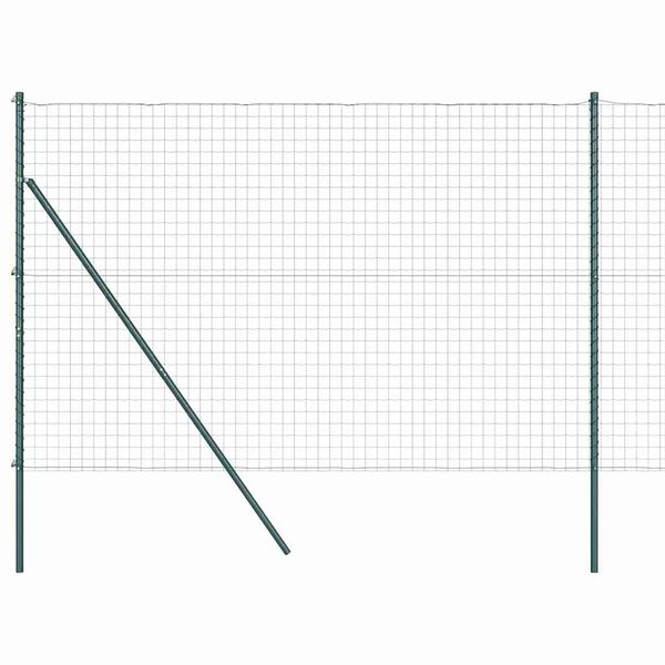 vidaXL Valla con Poste Verde 1,6 x 10 m Acero y PVC