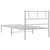 vidaXL Estructura cama sin colchón con cabecero metal blanco 100x200cm