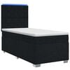 vidaXL Cama box spring con colch&oacute;n Negro 100 x 200 cm Tela