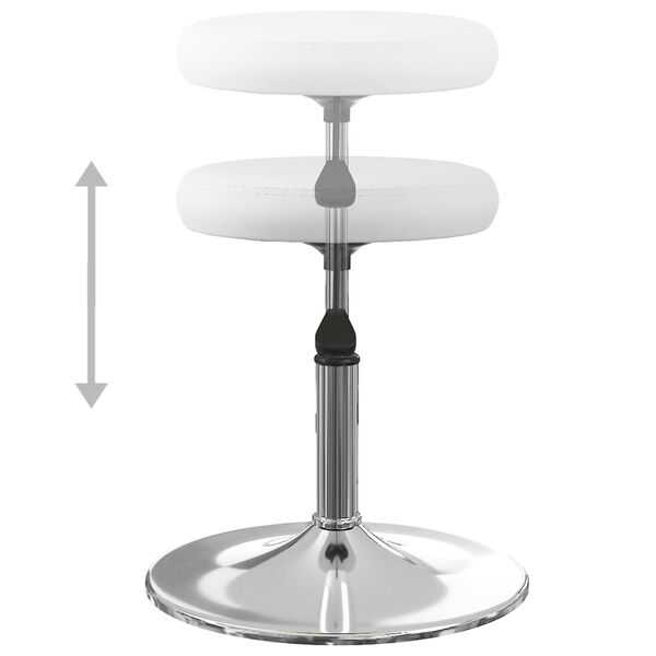 vidaXL Sillas de comedor 4 unidades cuero sintético blanco