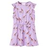 Vestido infantil mangas con volantes cord&oacute;n lila 92