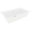 vidaXL Fregadero de cocina Blanco 79 x 50 x 31 cm Cuarzo y resina