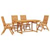 vidaXL Conjunto de Comedor de Jard&iacute;n 5 uds. Marr&oacute;n