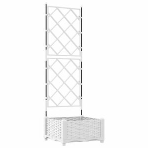 vidaXL Macetero de Jard&iacute;n Blanco 40 x 40 x 125,5 cm PP