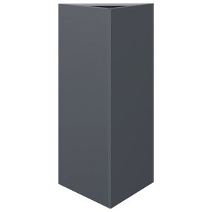 vidaXL Jardinera triangular acero gris antracita 40x34,5x75 cm