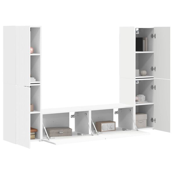 vidaXL Conjunto de mueble de TV 6 pcs Madera de ingenier&iacute;a