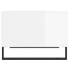 vidaXL Mesa de centro madera contrachapada blanco brillo 60x50x36,5 cm
