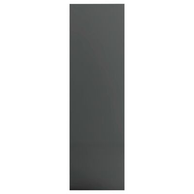 vidaXL Estantería madera contrachapada gris brillo 97,5x29,5x100 cm