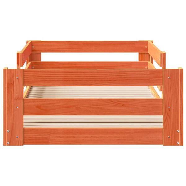 vidaXL Estructura de cama sin colch&oacute;n madera de pino marr&oacute;n 90x200 cm