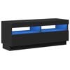 vidaXL Mueble de TV con luces LED negro 100x35x40 cm