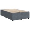 vidaXL Cama box spring con colch&oacute;n terciopelo gris oscuro 120x190 cm