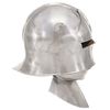 vidaXL R&eacute;plica de casco de caballero medieval antiguo LARP acero plata