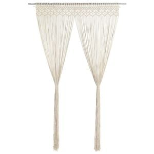 vidaXL Cortina de macram&eacute; algod&oacute;n 140x240 cm