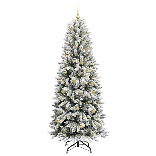 vidaXL &Aacute;rbol de Navidad artificial 210 cm PVC y Pl&aacute;stico y Acero y PE