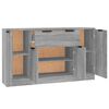 vidaXL Aparadores 3 piezas madera contrachapada gris Sonoma