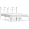 vidaXL Estructura cama sin colchón con cabecero metal blanco 140x200cm
